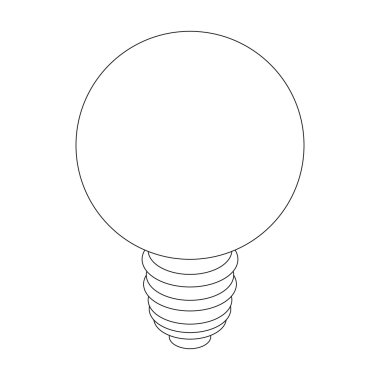 Ampul simgesi, izometrik 3d stili