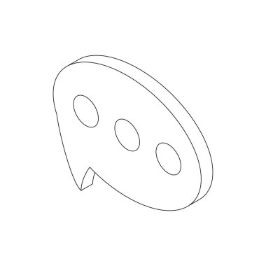 Konuşma balonu simgesinin, izometrik 3d stili