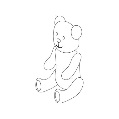 Ayı oyuncak simgesi, izometrik 3d stili