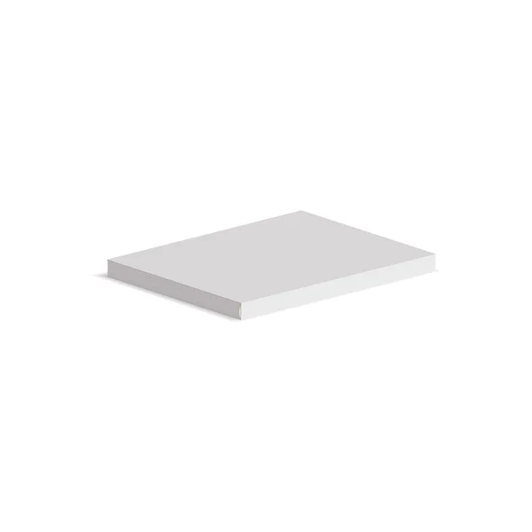 Icono de libro blanco, estilo isométrico 3d — Vector de stock