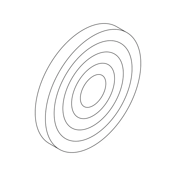 Cílová ikona, izometrické 3d styl — Stockový vektor