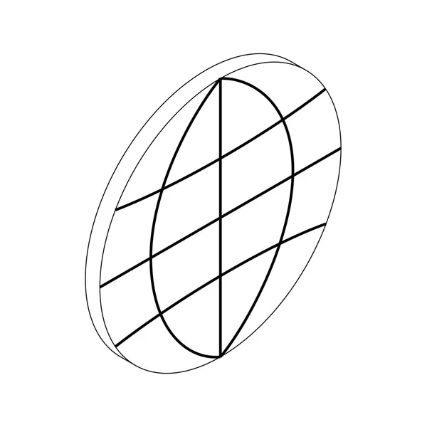 Földgömb ikon, izometrikus 3D-s stílus — Stock Vector