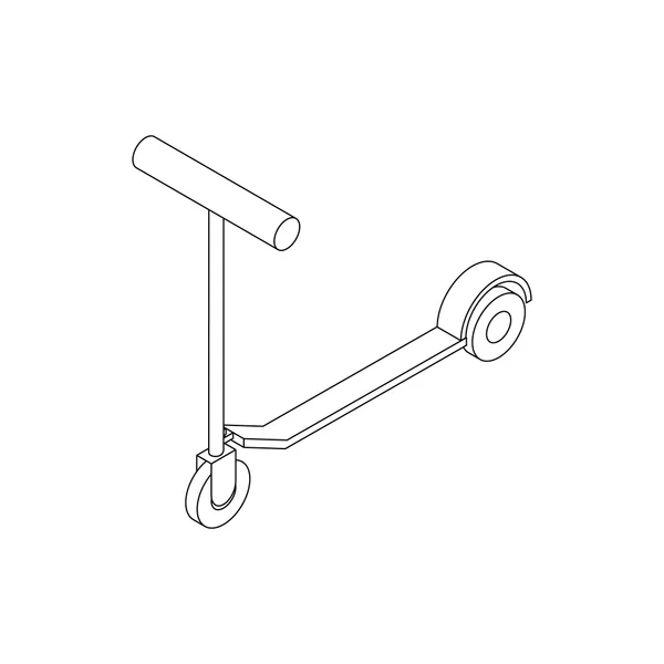 Icône de trottinette Kick, style 3d isométrique — Image vectorielle