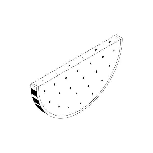 西瓜图标，等距 3d 风格 — 图库矢量图片