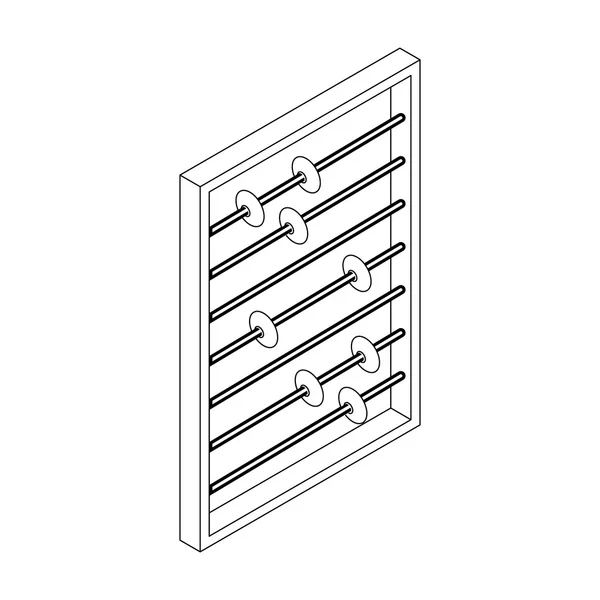 Abacus-Symbol, isometrischer 3D-Stil — Stockvektor