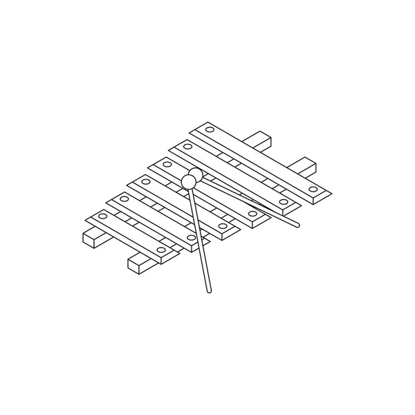 Xylofon ikon, isometrisk 3d-stil — Stock vektor