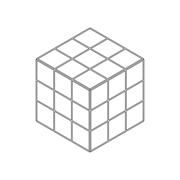 Kubus speelgoed puzzel pictogram, isometrische 3D-stijl — Stockvector