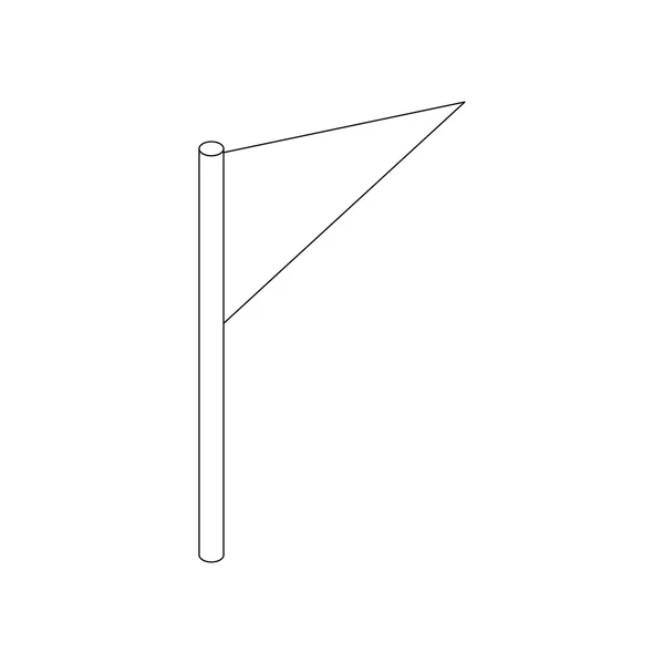 Zászló ikonra, izometrikus 3D-s stílus — Stock Vector