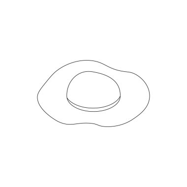 Yaz şapka simgesi, izometrik 3d stili