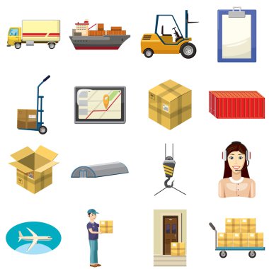 Lojistik simgeler kümesi, karikatür tarzı