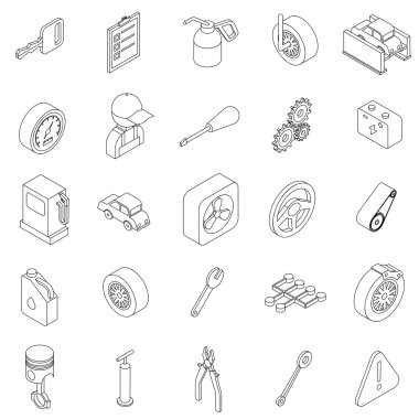 Araba Servisi Icons set