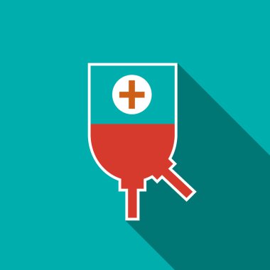 Kan bağışı simgesi, düz stil