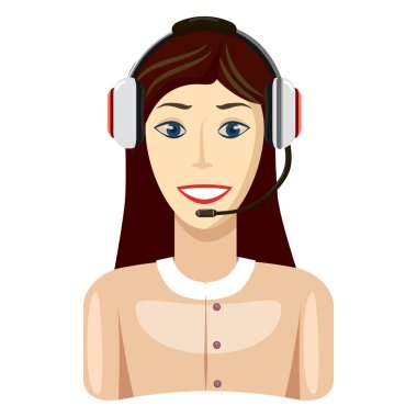 Destek telefon işleç simgesini, karikatür tarzı