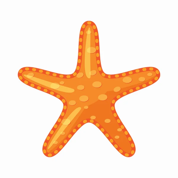 Icône étoile de mer, style dessin animé — Image vectorielle