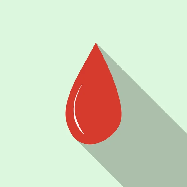 Капля крови, плоский стиль — стоковый вектор