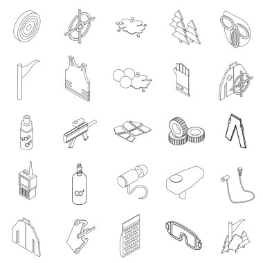 Paintball Icons set