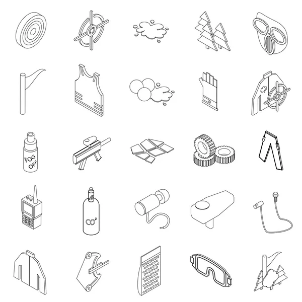 Paintball Icons set
