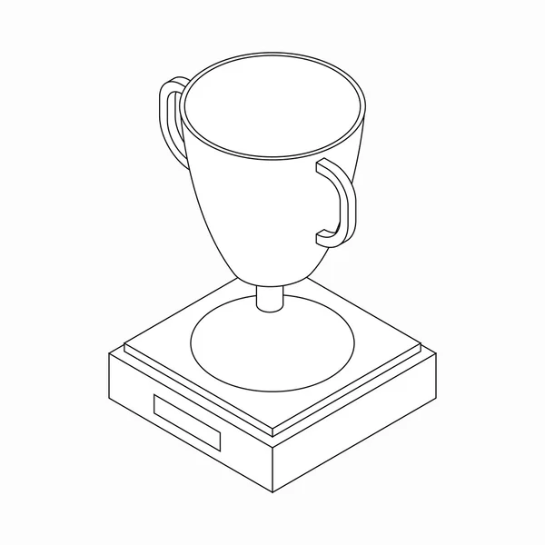 Trofee cup winnaar pictogram, isometrische 3D-stijl — Stockvector