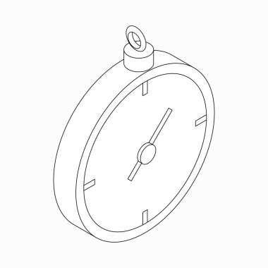 Kronometre simgesi, izometrik 3d stili