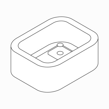 Beyzbol Stadyumu simgesi, izometrik 3d stili