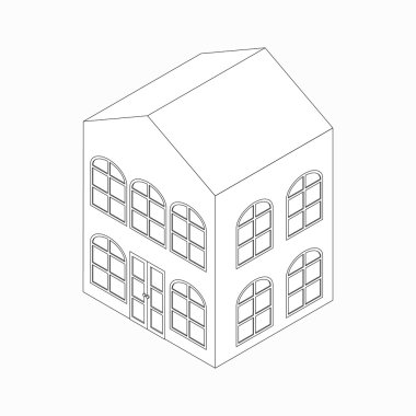 Apartman kemerli windows simgesiyle