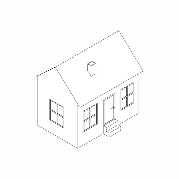 Icona del bungalow, stile isometrico 3d — Vettoriale Stock