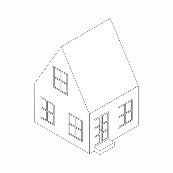 Icona Cottage, stile isometrico 3d — Vettoriale Stock