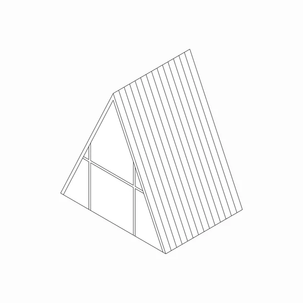 Wickiup huisje, isometrische 3D-stijl — Stockvector