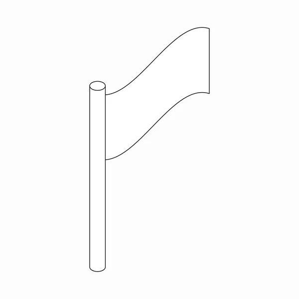 Sarok zászló ikonra, izometrikus 3D-s stílus — Stock Vector