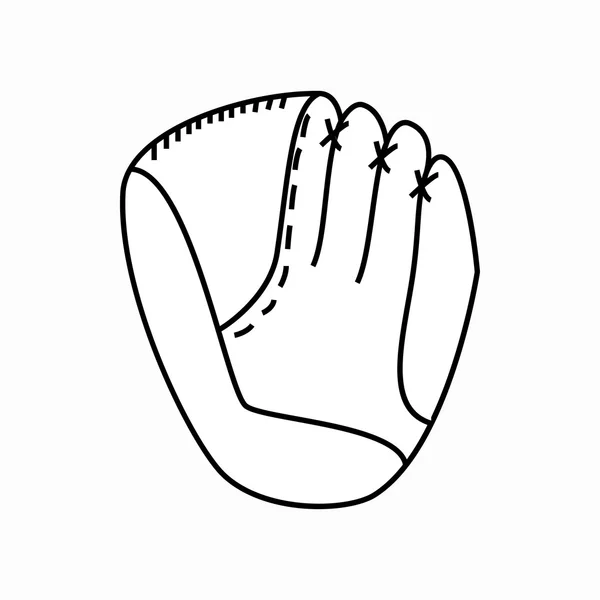 野球グローブ アイコン、等角投影の 3d スタイル — ストックベクタ