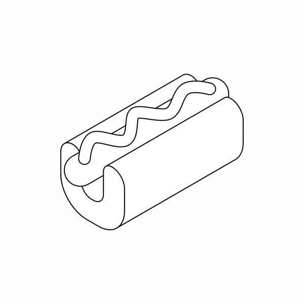 Icono de perro caliente, estilo isométrico 3d — Vector de stock