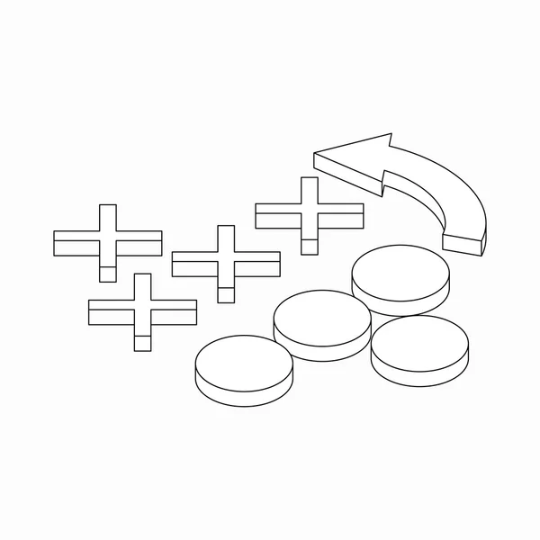 Icono de tácticas de fútbol, estilo isométrico 3d — Archivo Imágenes Vectoriales