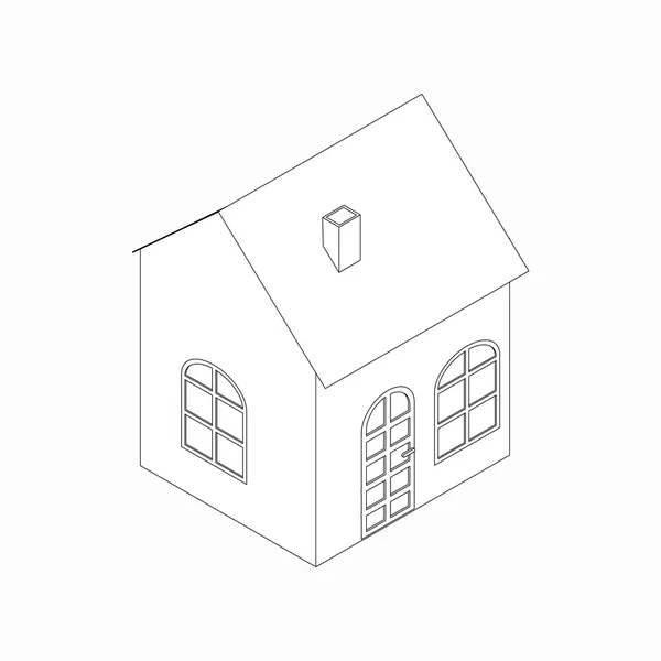 Иконка домика, изометрический 3d стиль — стоковый вектор