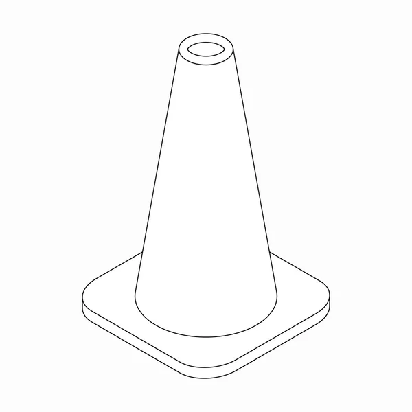 Trainingskegel-Symbol, isometrischer 3D-Stil — Stockvektor