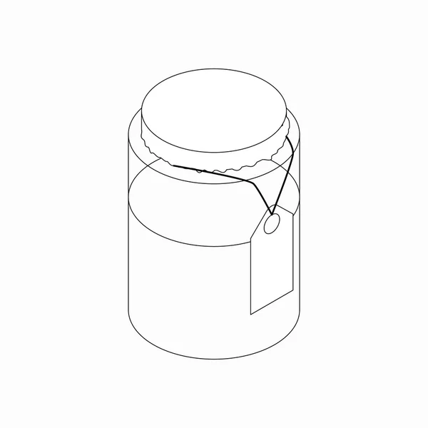 Vaso con icona tag, stile isometrico 3d — Vettoriale Stock