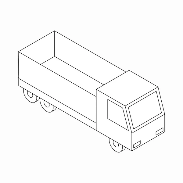 LKW-Ikone, isometrischer 3D-Stil — Stockvektor