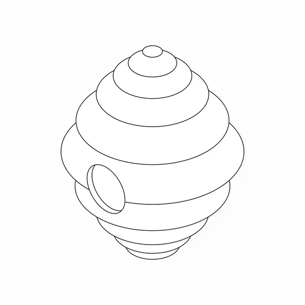 Arı kovanı simgesi, izometrik 3d stil asılı — Stok Vektör