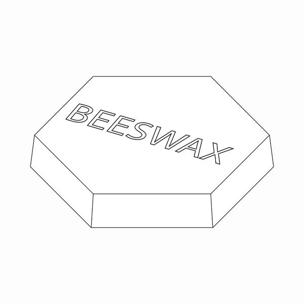 Bijenwas pictogram, isometrische 3D-stijl — Stockvector