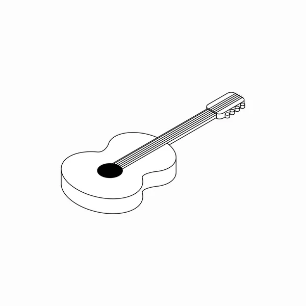 Ikone der Gitarre, isometrischer 3D-Stil — Stockvektor