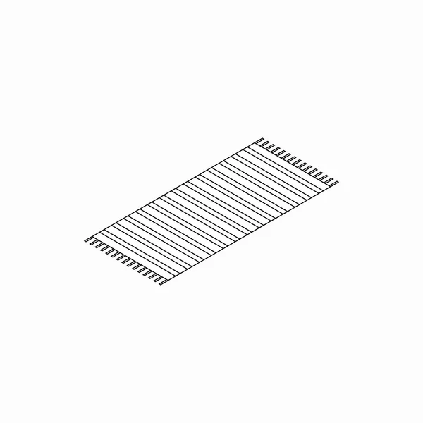 Strandtuch-Symbol, isometrischer 3D-Stil — Stockvektor