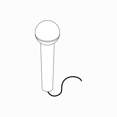 Mikrofon simgesi, izometrik 3d stili