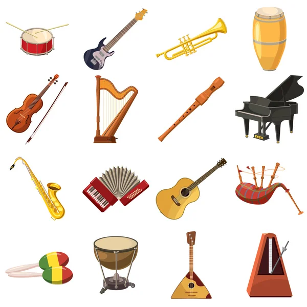 Conjunto de iconos musicales — Vector de stock