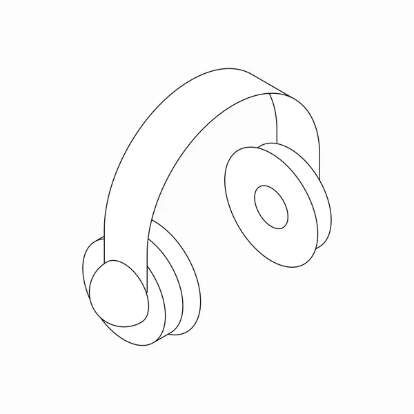 ヘッドフォンのアイコン、等角投影の 3d スタイル — ストックベクタ