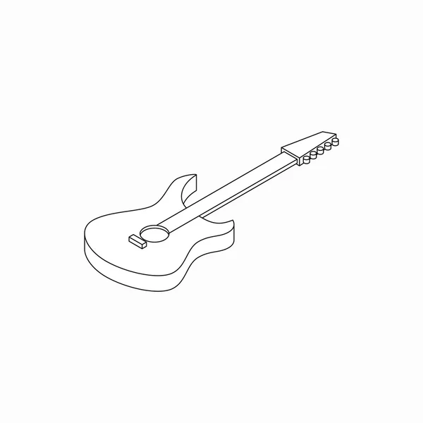 Ícone de guitarra baixo, estilo 3D isométrico —  Vetores de Stock