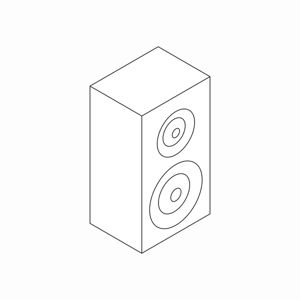 Geluid luidsprekerpictogram, isometrische 3D-stijl — Stockvector