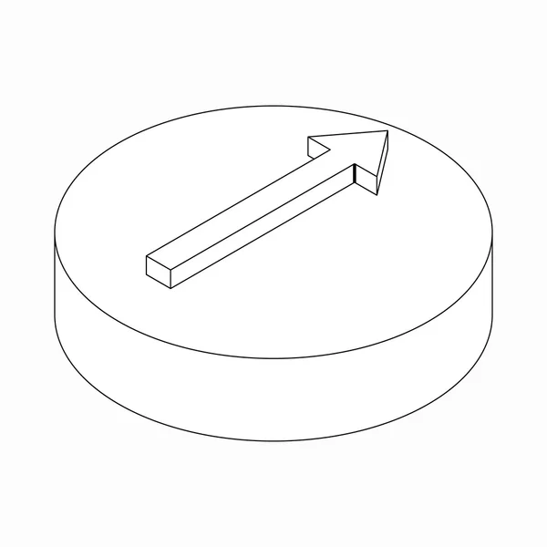 Icono de flecha clásica larga, estilo isométrico 3d — Archivo Imágenes Vectoriales