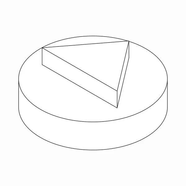 Icono de flecha triangular, estilo isométrico 3d — Vector de stock