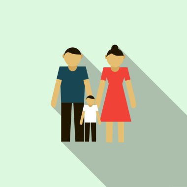 Aile kutsal kişilerin resmi içinde düz stil