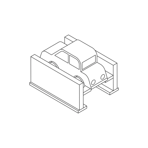 Autodiagnose-Symbol, isometrischer 3D-Stil — Stockvektor