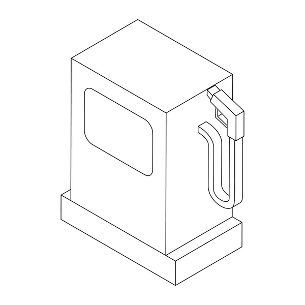 Benzinkút ikon, izometrikus 3D-s stílus — Stock Vector